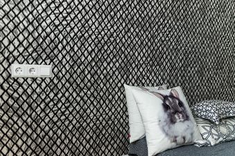 Wohngestaltung Tapete schwarz-weiß