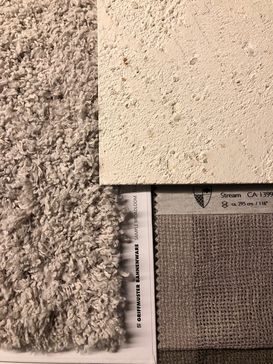 Farbkonzept Wohnraum Teppich, Wand, Vorhänge Farbkonzept Wohnraum Teppich, Wand, Vorhänge