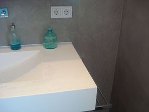 Fugenlose Wand Badezimmer Detailaufnahme